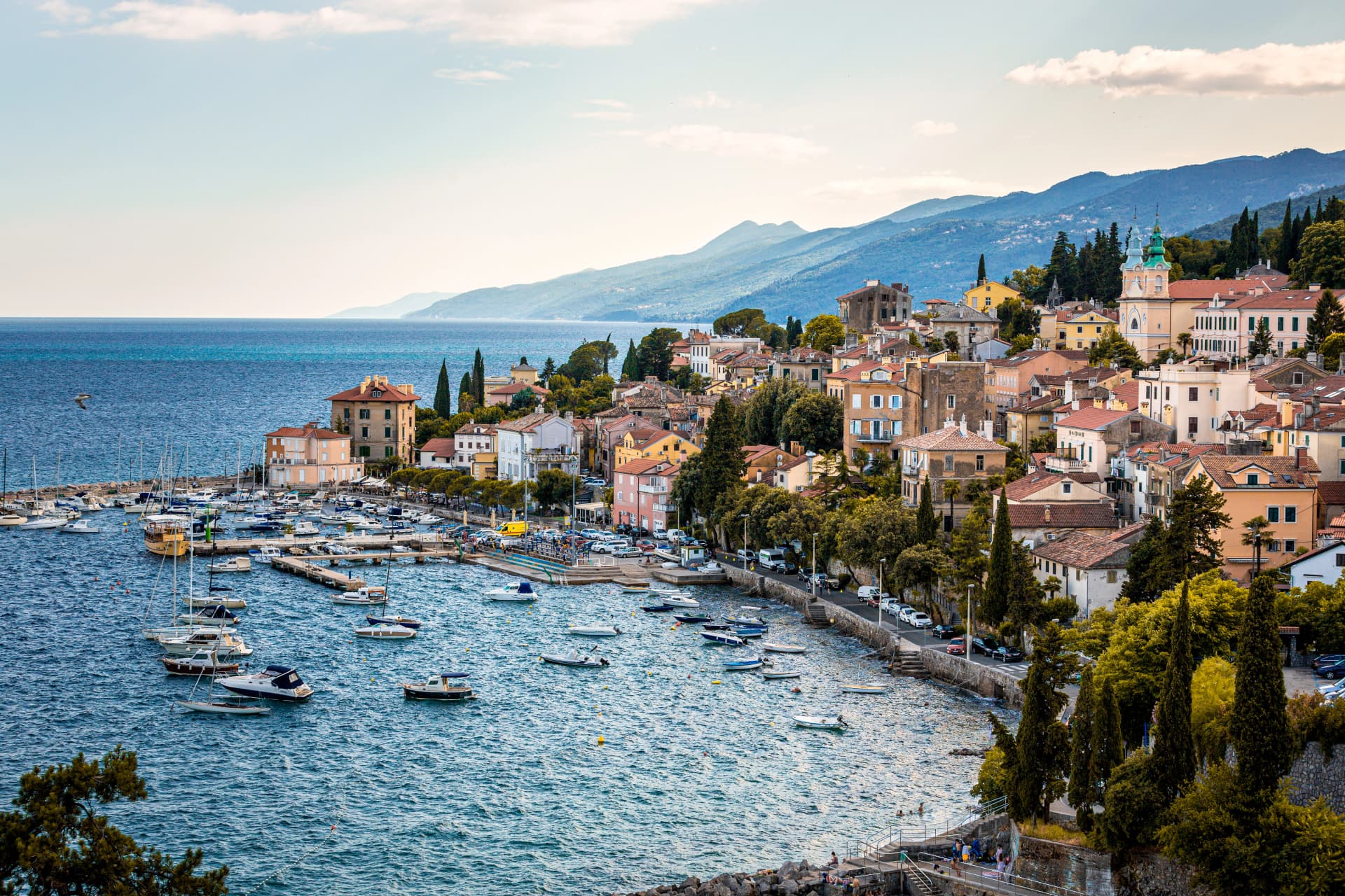 Hafen von Volosko Opatija Kroatien