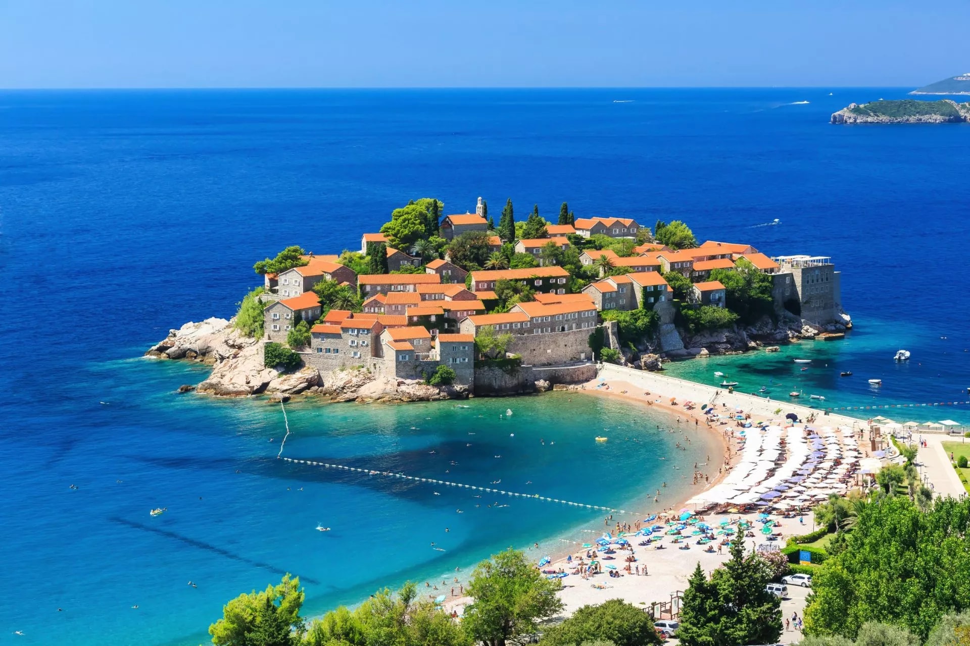 Sveti Stefan island in Budva, Montenegro