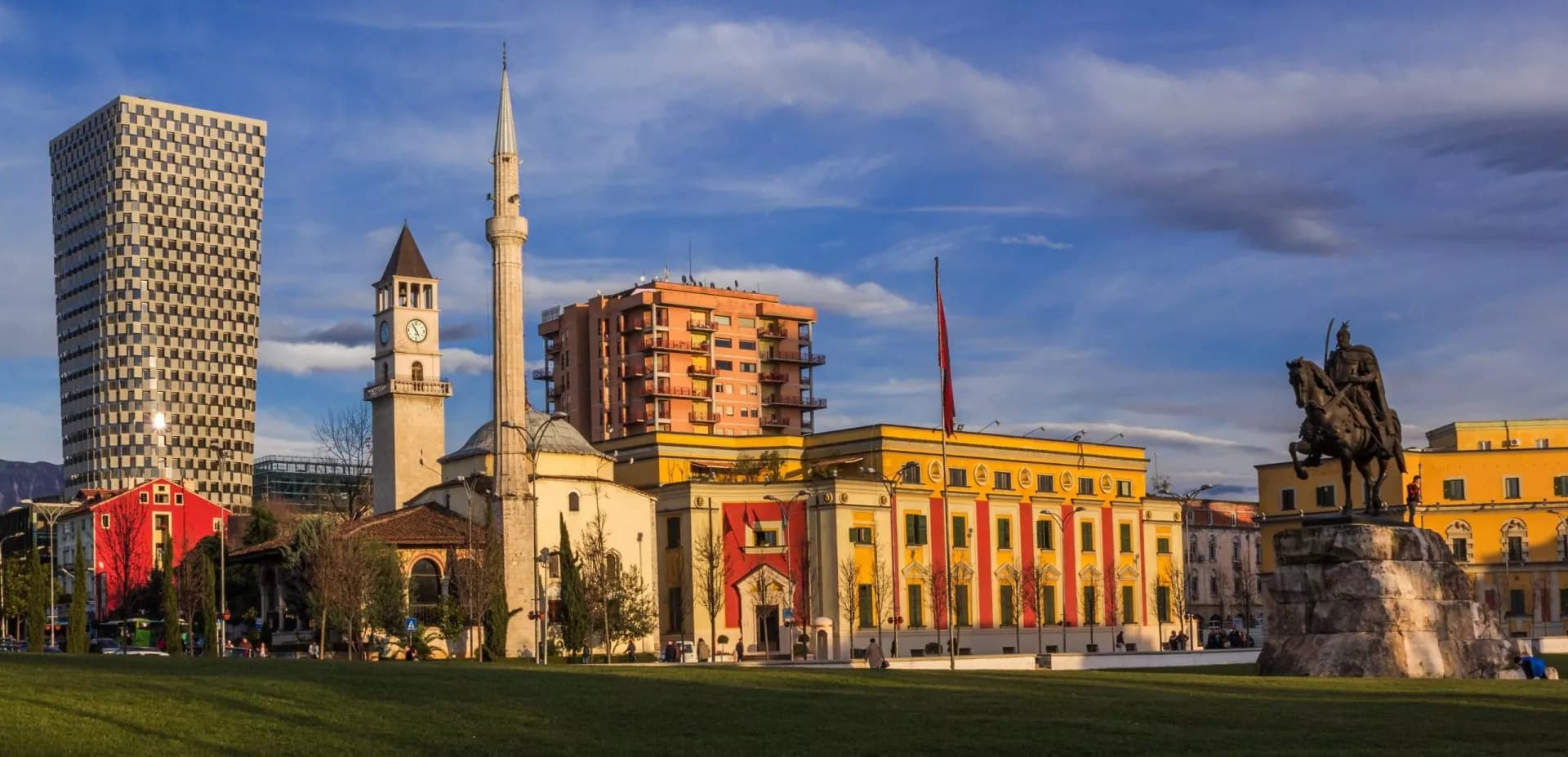 Skanderbeg Square in Tirana the capital of Albania