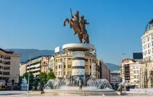 Skopje Aleksanteri Suuren patsas