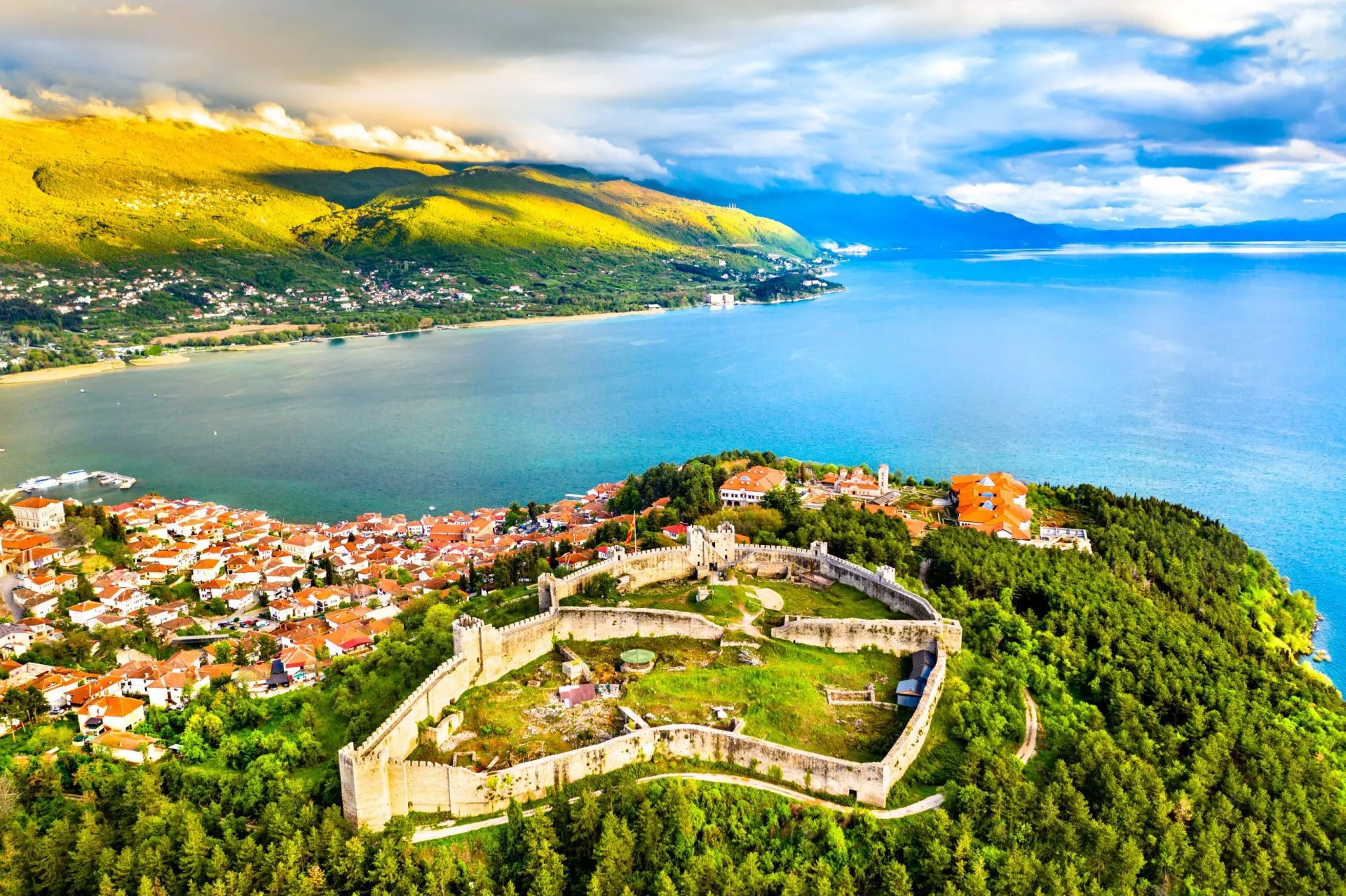 Samuels fästning vid Ohrid i Nordmakedonien